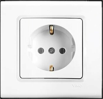 Viko Linnera Topraklı Priz Beyaz Çerçeveli