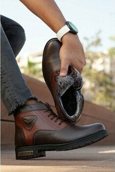 Daxtors 504 Soğuk Geçirmez Kürklü Unisex Bot - 37 - Kahverengi
