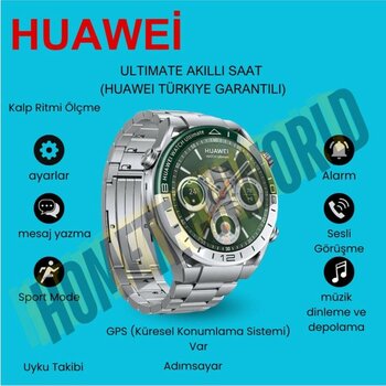Huawei Huaweı Watch Ultimate Yeşil - 36 mm - Beyaz