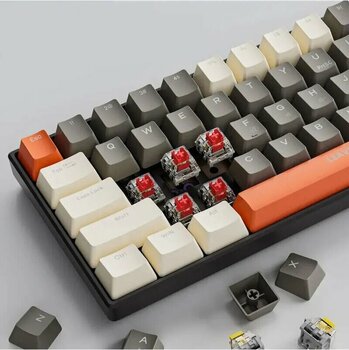 K780 Kablolu Mekanik Rgb Işıklı Klavye 78 Tuşlu Ingilizce Q Klavye Ofis Kırmızı Switch