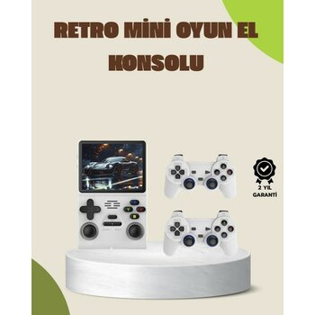 İlkyaz Fashion Taşınabilir El Konsolu Kablosuz Gamepadli - 1. Kol Oyun Konsolu - Renkli