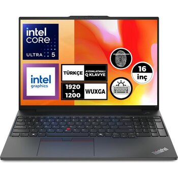 Lenovo Thinkpad E16 Gen 2 Ultra 5 125U 32GB 512GB SSD 16" Wuxga Freedos Notebook 21MA008YTX 001 - 512 GB - 32 GB
