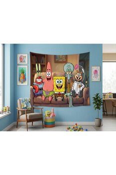 Vagonik Kaliteli Kumaş , Canlı Renkler Duvar Halısı Duvar Örtüsü Wall Tapestry