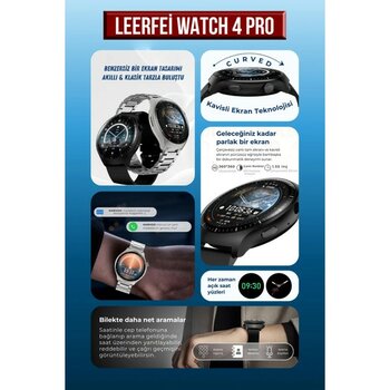 Wearfit Pro Watch 4 Pro Plus Akıllı Saat 46 MM Akıllı Kol Saati - Black - Gümüş