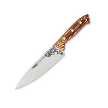 Pirge 32160 Elite 19 cm Paslanmaz Çelik Kahverengi Kompozit Sap Şef Bıçağı