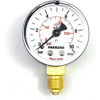 Çap 63 0/10 Bar Kuru Tip Basınç Ölçer, Manometre, Basınç Göstergesi 1/4 Inch - Seçenek 1