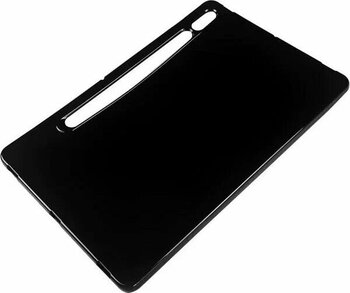 AktarMobile Galaxy Tab S8+ Plus 12.4 Uyumlu Siyah Silikon TPU Tablet Kılıfı