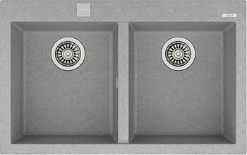 Teka Forsquare 790 TG Çift Hazneli Stone Grey Granit Eviye