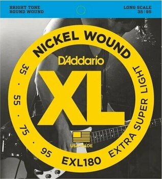 D'Addario EXL180 Long Scale Nikel Kaplı Çelik Bas Gitar Tel Seti
