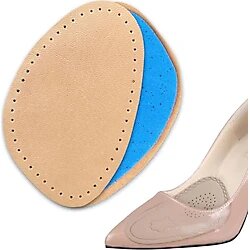 Foottab Ayakkabı Numara Küçültme Pedi Deri Ön Yarım Tabanlık Stiletto Kaydırmaz Ayakkabı Tabanlığı 1 Çift 36-40 Naturel