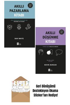 Akıllı Pazarlama Kitabı + Akıllı Düşünme Kitabı 2 Kitap Set + Okuma Sticker'ları