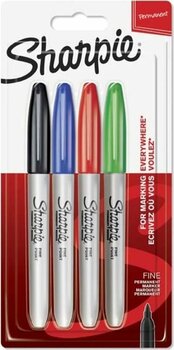 Sharpie Markör Permanent Fine 4 Lü Standart Renk 1985858(1 PAKET 12 ADET)