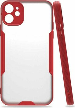 Nevarium Apple iPhone 11 Kılıf Arkası Mat Kamera Korumalı Silikon - Kırmızı