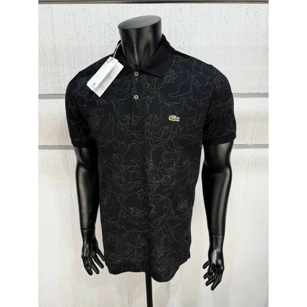 Lacoste Polo Yaka Siyah Erkek M Kısa Kol T-Shirt