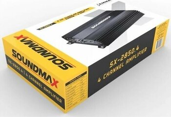 Soundmax Sx-2850.4 2024 Yeni Seri 4 Kanal Oto Amfi 4ohm 4x60rms-2ohm 4x90rms
