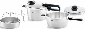 Fissler Vitavit Premium Mat Düdüklü Tencere 4,5+3,5 Litre Bakır - Siyah