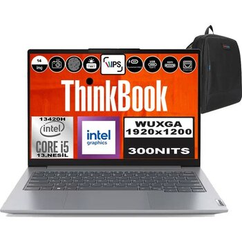 Lenovo Thinkbook 14 G6 Irl Intel Core I5 13420H 80GB 1tb SSD 14" Wuxga 300NITS IPS Freedos Taşınabilir Bilgisayar 21KG00UCTRF27 + Zetta Çanta - 1 TB