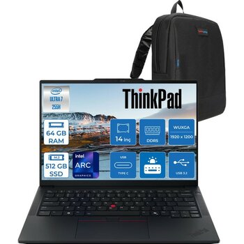 Lenovo Thinkpad E14 Gen 7 Intel Core Ultra 7 255H Aı 64GB Ddr5 512GB SSD Intel® Arc™ 140T 14" Wuxga (1920X1200) IPS 300NITS IPS Freedos Taşınabilir...