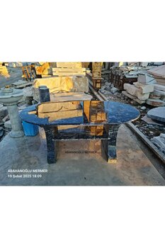 ABAHANOĞLU MERMER Mermer yemek masası, mermer salon masası, mermer masa, mermer masa modelleri, siyah mermer masa