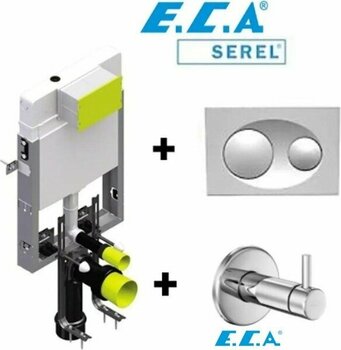 Serel Gömme Rezervuar Set Eca Ara Kesme Valf Basma Butonu ve Gömme Rezarvuar 102151017