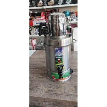 40 Bardak Kapasiteli Elektrikli Çay Makinesi, Demlikli, Gri Renk - Antrasit