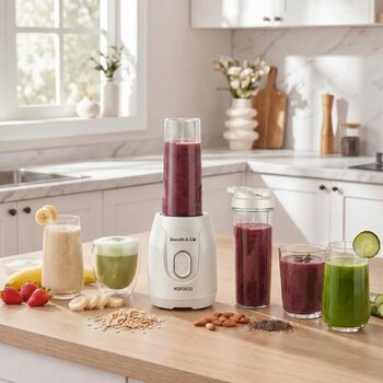Karaca Blendfit Go Personal Kişisel Smoothie Blender Çift Hazne Starlight 600ML & 400ML - Beyaz
