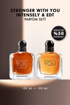 Emporio Armani Stronger With You EDT 100 ml ve Intensely EDP 100 ml Erkek Parfüm Seti 7829999999012