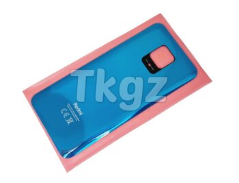 Tkgz Xiaomi Redmi Note 9s Note 9 Pro Arka Kapak Batarya Kapağı (Cam) Mavi