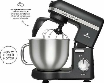 Karaca Mastermaid Chef Pro Çift Kollu 1750 W 5 lt Siyah Stand Mikser