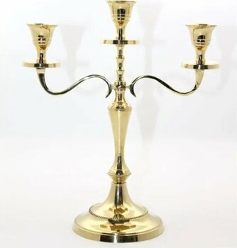 Periboia Pirinç 3'lü Şamdan Model 1 Renkli