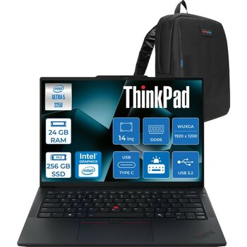 Lenovo Thinkpad E14 Gen 7 Intel Core Ultra 5 225U 24GB Ddr5 256GB SSD Freedos Intel Aı Boost 14 Inç Wuxga (1920 x 1200) IPS 300NITS Taşınabilir Bil...