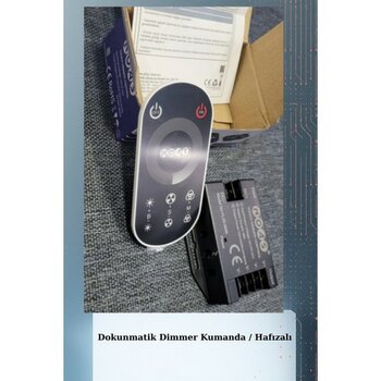 Dokunmatik Dimmer Kumanda 36A LED Şerit Işık Kontrol Ünitesi /40 Adet - 40 - Siyah