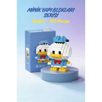 Denapcal Mini Blok Oyuncak Ördek Figür Yapı Seti Mini LEGO Minik Yapı Blokları - Mini Bricks - Ördek - Mavi
