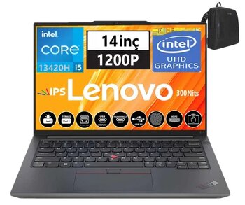 Lenovo Thinkpad E14 Gen5 Intel Core I5-13420H 8Gb 512Gb Ssd 14" Fhd+ Ips Fredos Taşınabilir Bilgisayar Tp21jk00kttx02+Zettaçanta