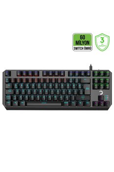 GamePower Overlord 60M Mekanik Mavi Switch Türkçe Q 88 Tuş USB Gaming Klavye - 3 Yıl Garantili
