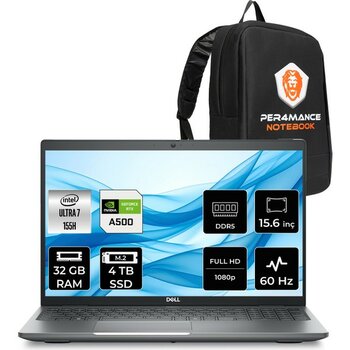 Dell Precision 3591 Core Ultra 7 155H İş İstasyonu 32GB RAM 4TB SSD 15.6" FHD FreeDOS + Per4 USB XCTOP3591EMEAWP323 - 4 TB - 32 GB