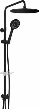 ECA Dalia Plus Teleskobik Kolonlu Krom Mat Siyah Banyo Tepe Duş Seti