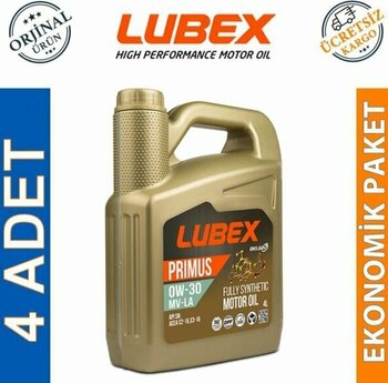Lubex Primus Mv-La 0W-30 4 Lt Tam Sentetik Motor Yağı (4 Adet)