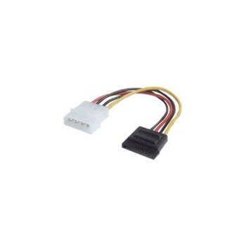 Dahili Güç Kaynağı Kablosu,  Ide (4-Pin Molex) Erkek <=> Sata 15-Pin Dişi, 0.15 Metre