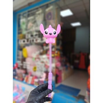 Stitch Temalı Işıklı Oyuncak Çubuk 35 cm LED Işıklı Dekoratif Çocuk Oyuncağı Hediyelik - Mor