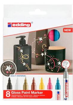 Edding 750 Gloss Paint Marker 8li Set Metalik Renkler