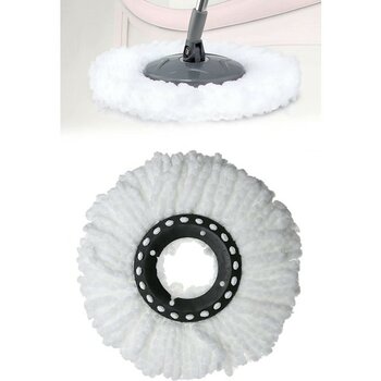 Özbience 2 Adet Döner Başlıklı Mikrofiber Yedek Mop Bezleri, Vileda Uyumlu - Ahşap - Beyaz - Seçenek 1