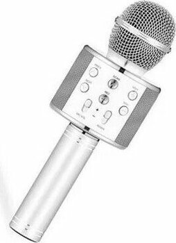 Junglee WS-858 Gümüş Bluetooth Karaoke Mikrofon Bluetooth Hoparlör
