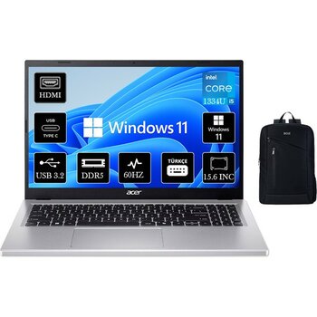 Acer Aspire AG15-71P Intel Core I5 1334U 8 GB 1 TB SSD 15,6'' Fhd IPS Windows 11 Pro Taşınabilir Bilgisayar +Boz Çanta