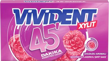 Vivident 45 Dk Ahududu Aromalı Sakız Cüzdan 26 Gr