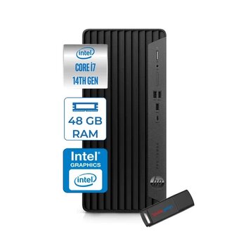 Hp Pro Tower 400 G9 Intel Core I7 14700 48Gb Ddr5 256Gb Ssd Freedos Intel® Uhd Graphics 730 Masaüstü Bilgisayar 5V5m2esf21 + Zetta Usb Bellek