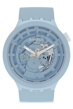 Swatch SB03N100 C-BLUE Big Bold Ceramic Kol Saati