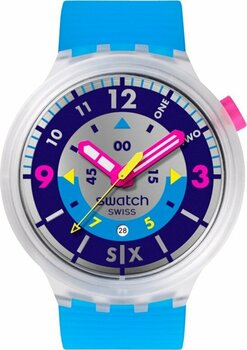 Swatch Sb01k400 Neon Erkek Kol Saati Lacivert