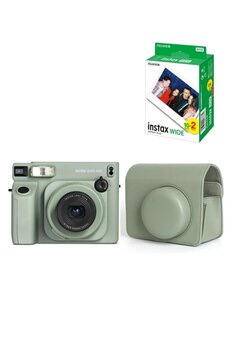 Fujifilm Instax Wide 400 Yeşil Fotoğraf Makinesi Çantalı ve 20'li Film Set