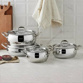 Karaca Etiler 8 Parça Çelik Tencere Seti